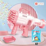 Bubble Gun Kids Toys Rocket 69 Holes Soap