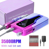 35000RPM Electric Nail Drill Machine Rechargeable Nail Sander