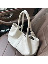 Simple White Shoulder Bag 2023 Women's PU Leather