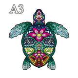 DIY Wooden Jigsaw Puzzle Turtle Puzzles Family Games