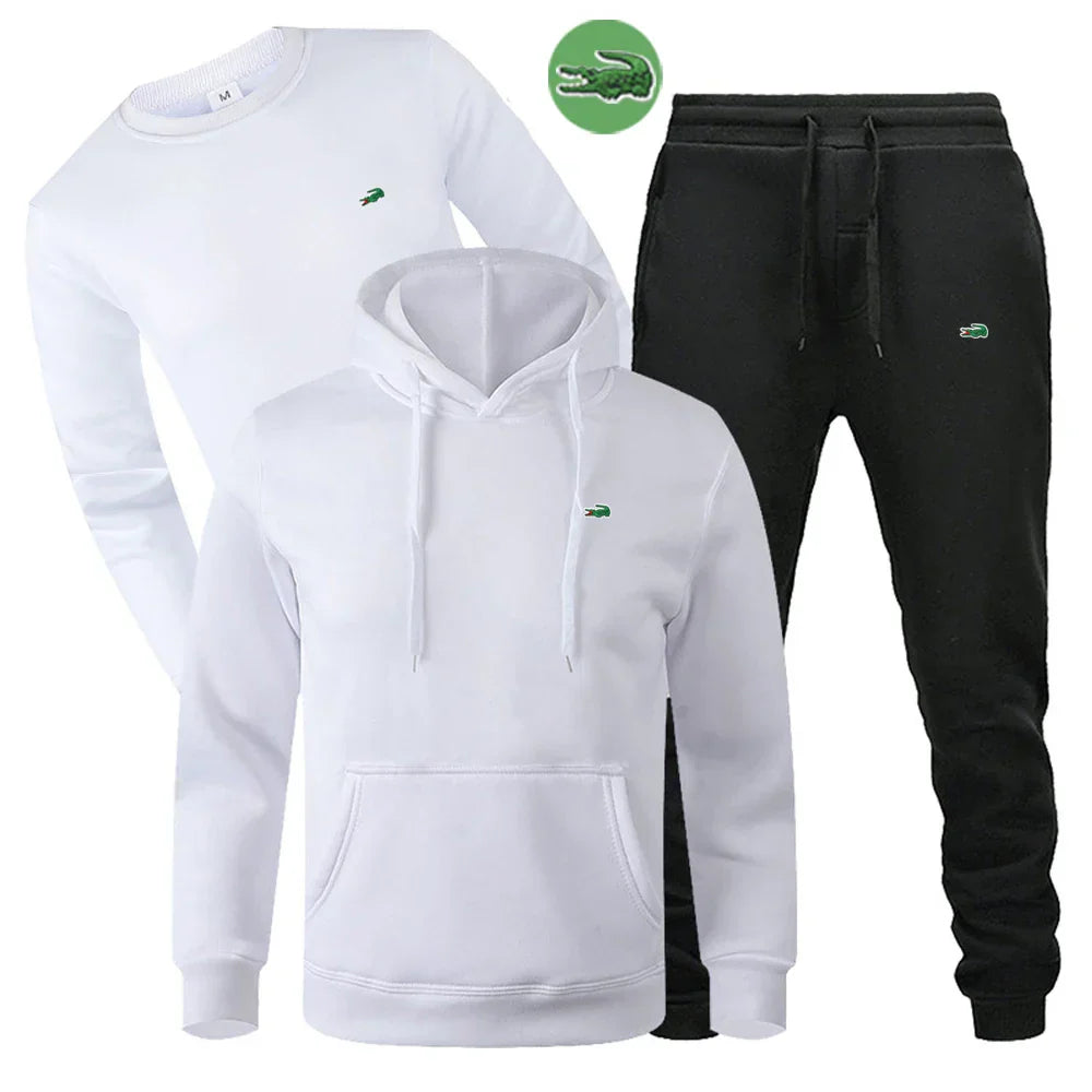 High quality embroidered hooded sweatshirt pants suit casual