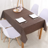 Faux Linen Tablecloths Rectangle Washable Table Cloths Wrinkle