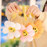 15cm Smiling Sunflower Plush Pendant Colorful Plant Flower