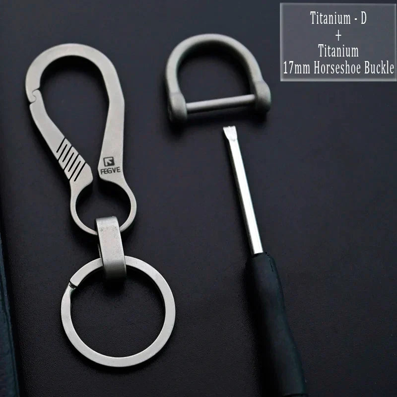 HighEnd Titanium Keychain Luxury Men Car Key Chain