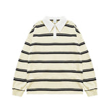 INFLATION Cityboy Striped Oversized Rugby T-Shirt Unisex Harajuku