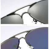 AOWEAR Men's Aviation Sunglasses Men Polarized Mirror Sunglass