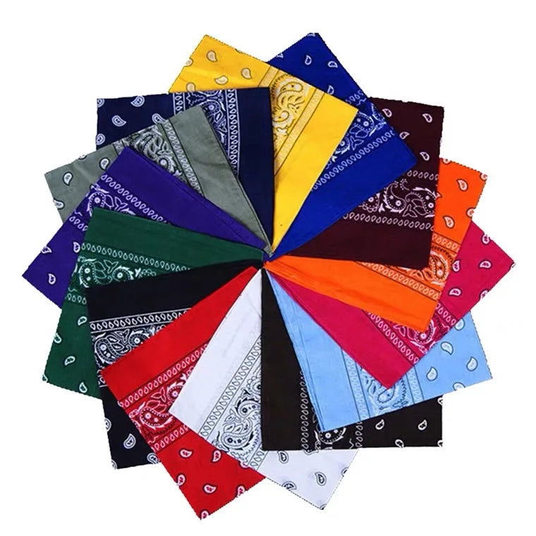 Fashion Bandana Kerchief Head Square Scarves Print Handkerchief