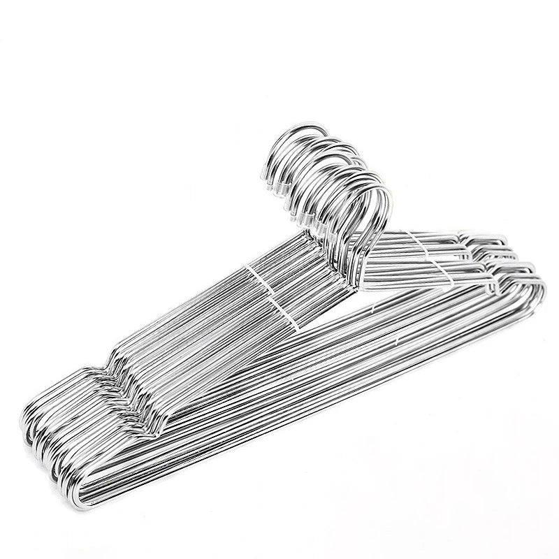 10pcs/set Clothes Hangers Stainless Steel Clothing Drying Rack