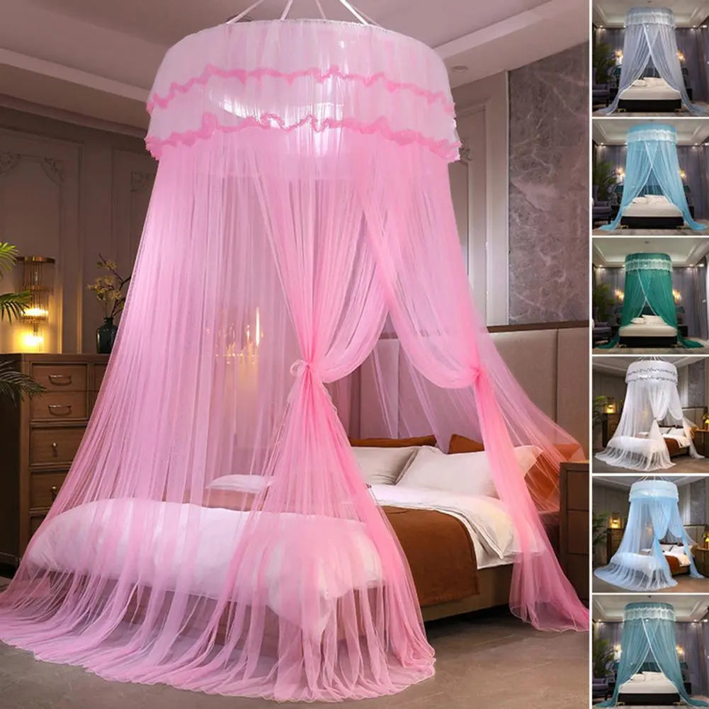 Breathable Hanging Mosquito Net Top Hook Lace Bed