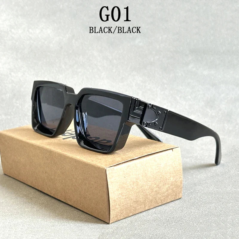 Retro Millionaire Sunglasses For Men 2024 Vintage Square