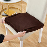 Jacquard Chair Cushion Cover for Elastic Chair Slipcovers