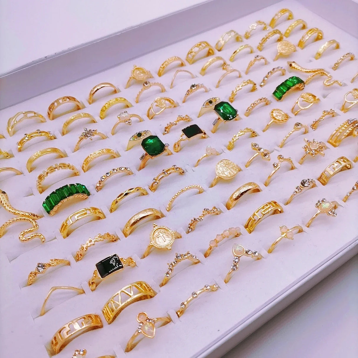 30PcsLot Vintage Rings for Women Gem Snake Spider
