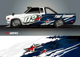 Colorful Stitching Full Body Racing RV Graphic Decals Vinyl Wrap Camo Custom Size Color Changing DIY Car Full Wrap 300*60cm