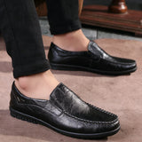 Genuine Leather Men Casual Shoes Luxury Brand 2023