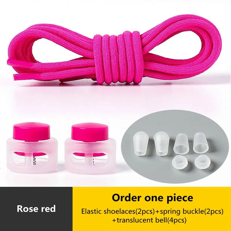 No Tie Shoelace Elastic Round Lock Shoe Laces