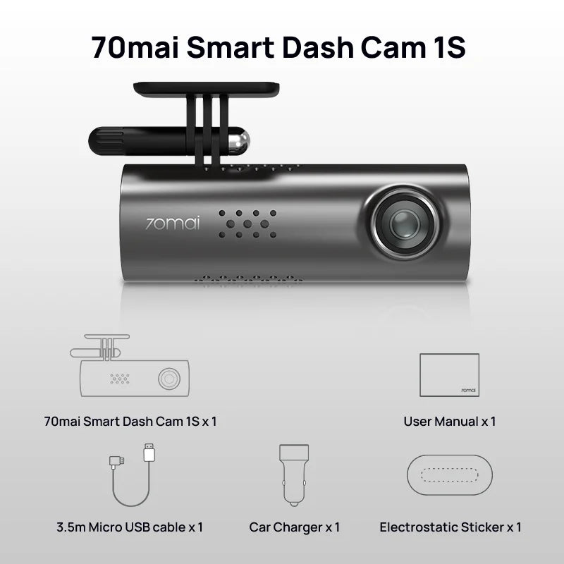 70mai Car DVR 1S APP English Voice Control