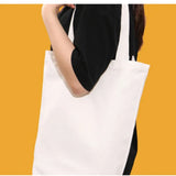 Large Capacity Canvas Shoulder Handbag Folding EcoFriendly Cotton