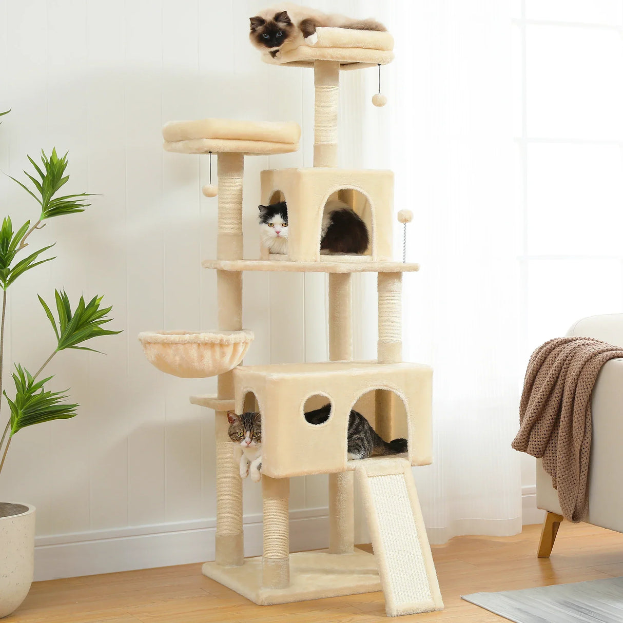 Luxury Pet Cat Tree House Condo Furniture Multi-Layer