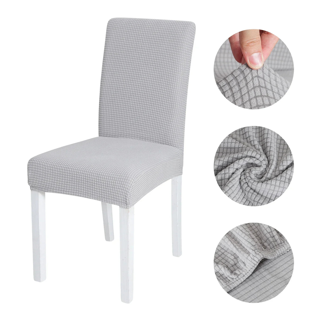 Jacquard Chair Covers Spandex Stretch Seat Slipcover Removable