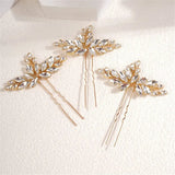 Bride Hairpins Wedding Hair Accessories Trendy Crystal U-shaped