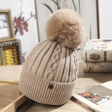 Winter Hats for Woman Thicker Beanies Chenille Ball