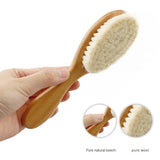 2pcs Wooden Baby Hair Brush Comb Soft Baby