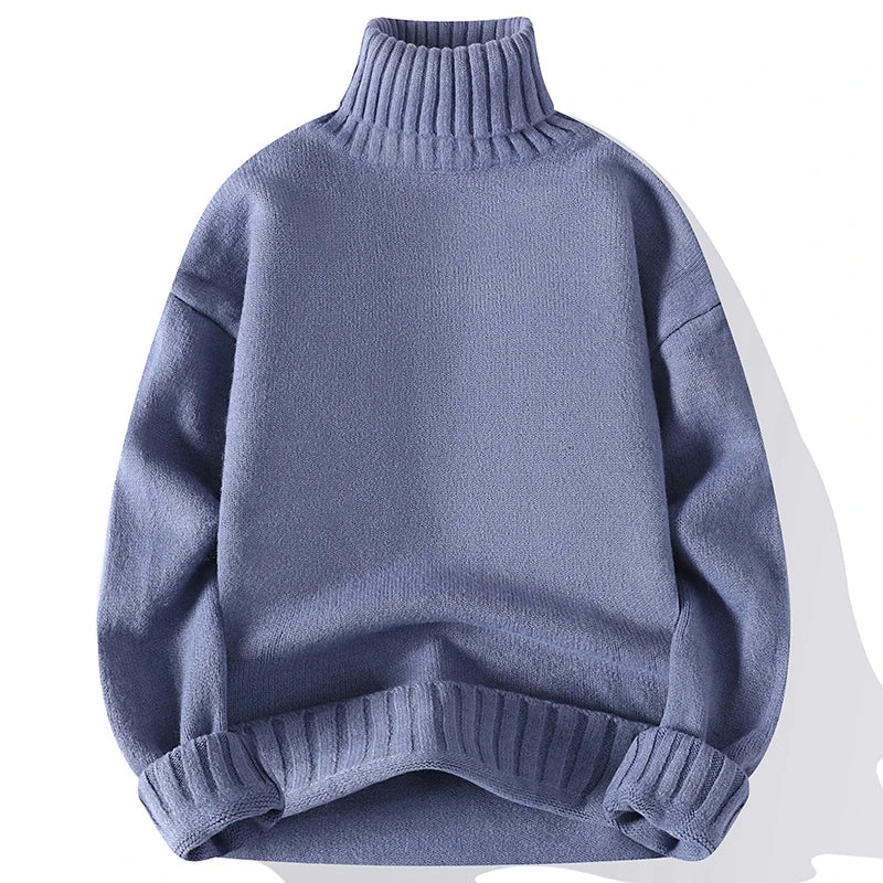 2023 Winter Mens Turtleneck Sweater Trend Thick Bottoming