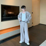 Men's Two-piece Suits High Street Denim Jacket Loose