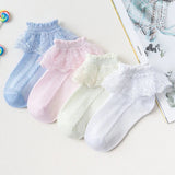 10 Pairs/lot Baby Girls Kids Lace Ruffle Socks