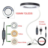 NEW 72LEDS Illuminated Magnifier USB 3 Colors LED