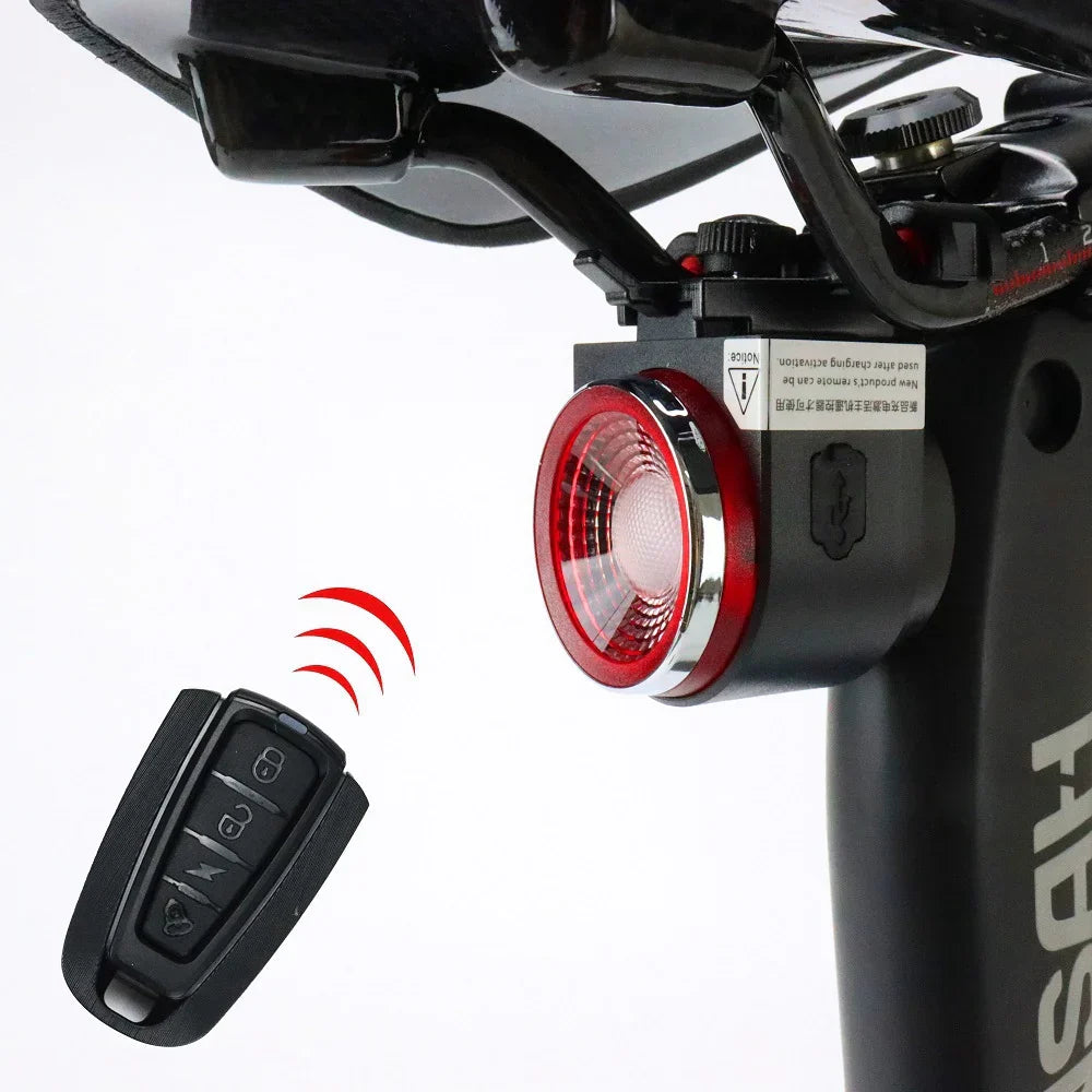 Bicycle Rear Lamp Braking Light Burglary Alarm Remote