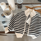 Newborn Baby Girl Boy Striped Jacket Infant Toddler