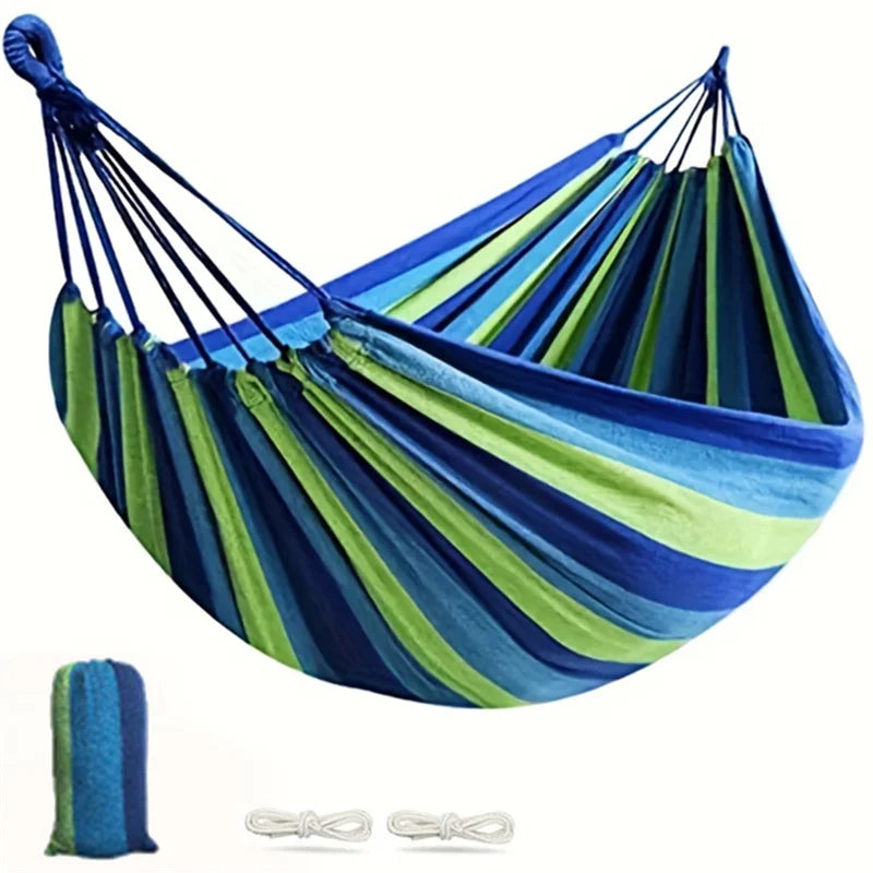 Single Wide Thick Canvas Hammock Outdoor Camping Backpackaging