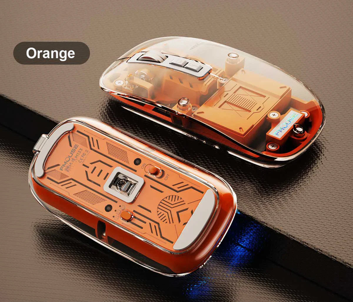 Transparent Magnetic Triple Mode Bluetooth compatible 2.4G Wireless