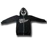 Y2K clothing Streetwear Hoodie Men Rhinestone Skeleton Oversized