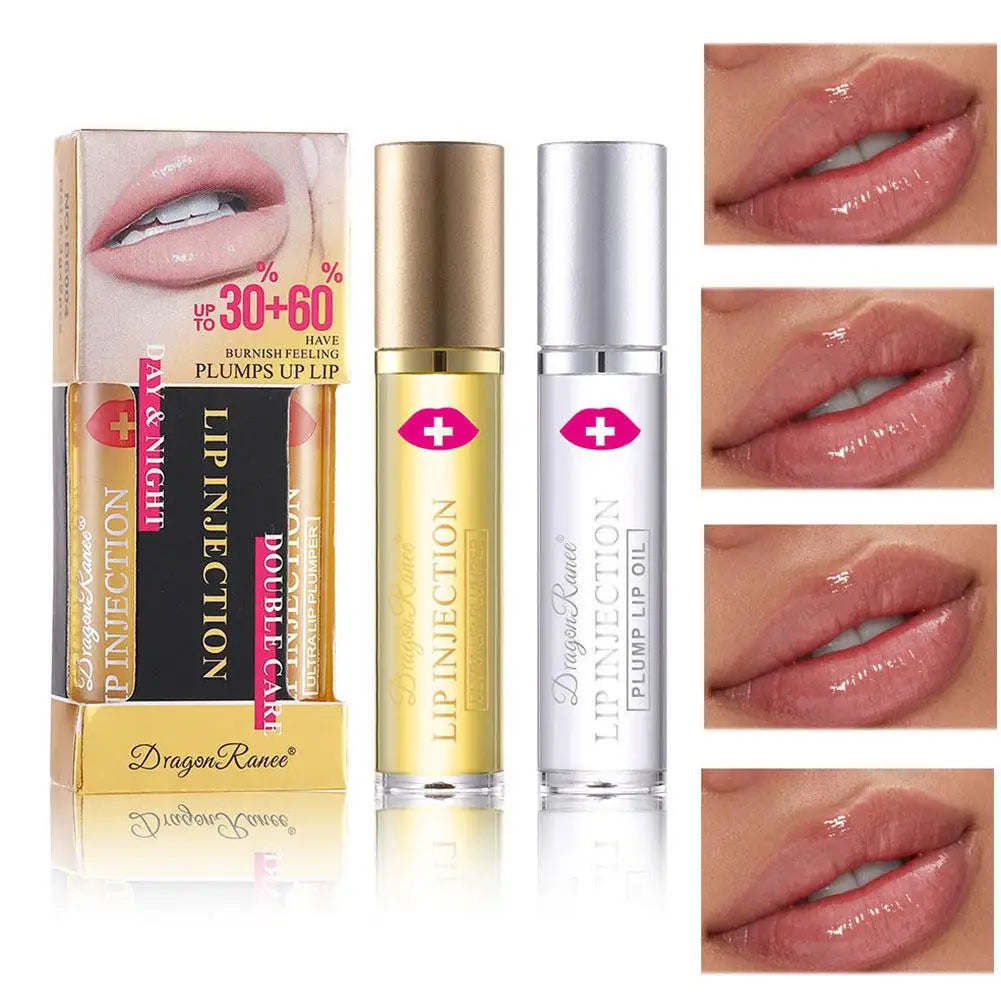 2pcs/Set Instant Lip Enhancer Plumper Oil Lip Essence