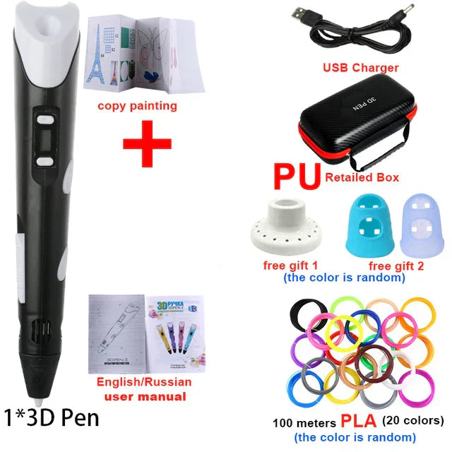 Creative 3D Printing Pen Set with Travel Case