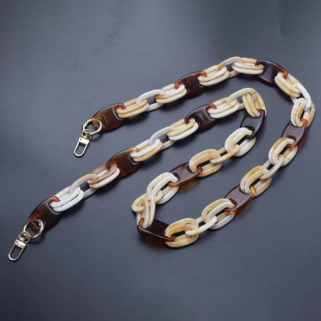 Multifunctional cross body women acrylic handbag strap bag