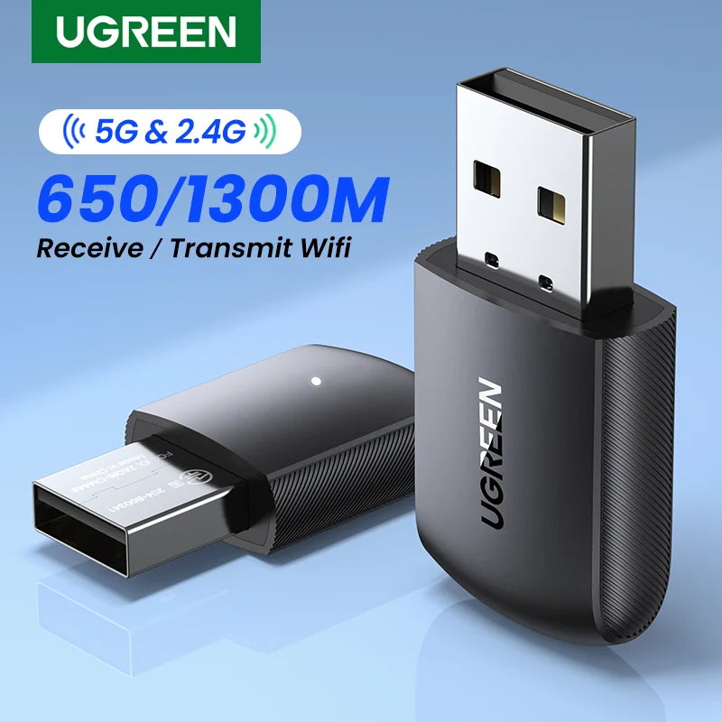 UGREEN Wifi Adapter AC650/AC1300 5G&2.4G WiFi USB Ethernet