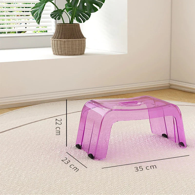 Household Living Room Tea Table Transparent Low Stool