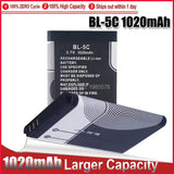 1-5PCS 3.7v 1020mAh BL-5C BL 5C battery for