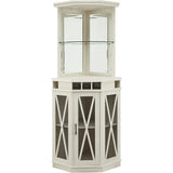 Wash Grey Corner Bar Unit 73" With Built-in
