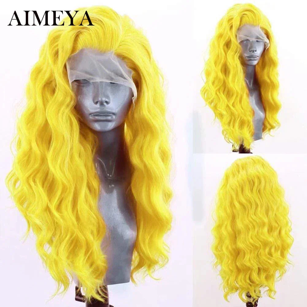 AIMEYA High Temperature Fiber Lace Wigs for Women