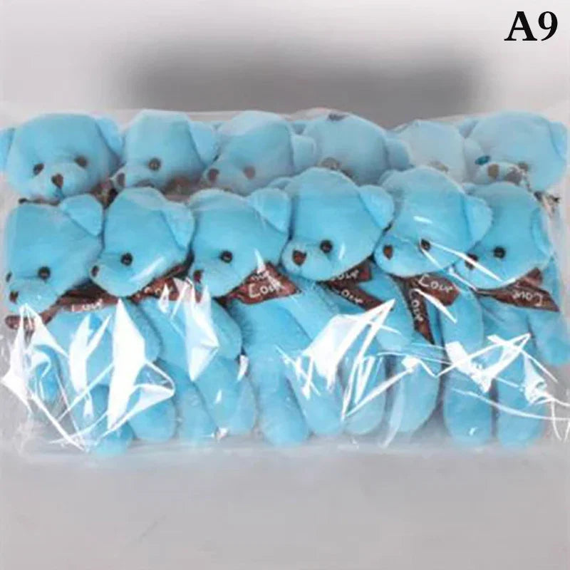 10/12Pcs/Lot Soft Stuffed Bear Plush Toys Mini Teddy