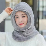 Winter Windproof Plastics Mask Scarf Cap One-Piece Riding