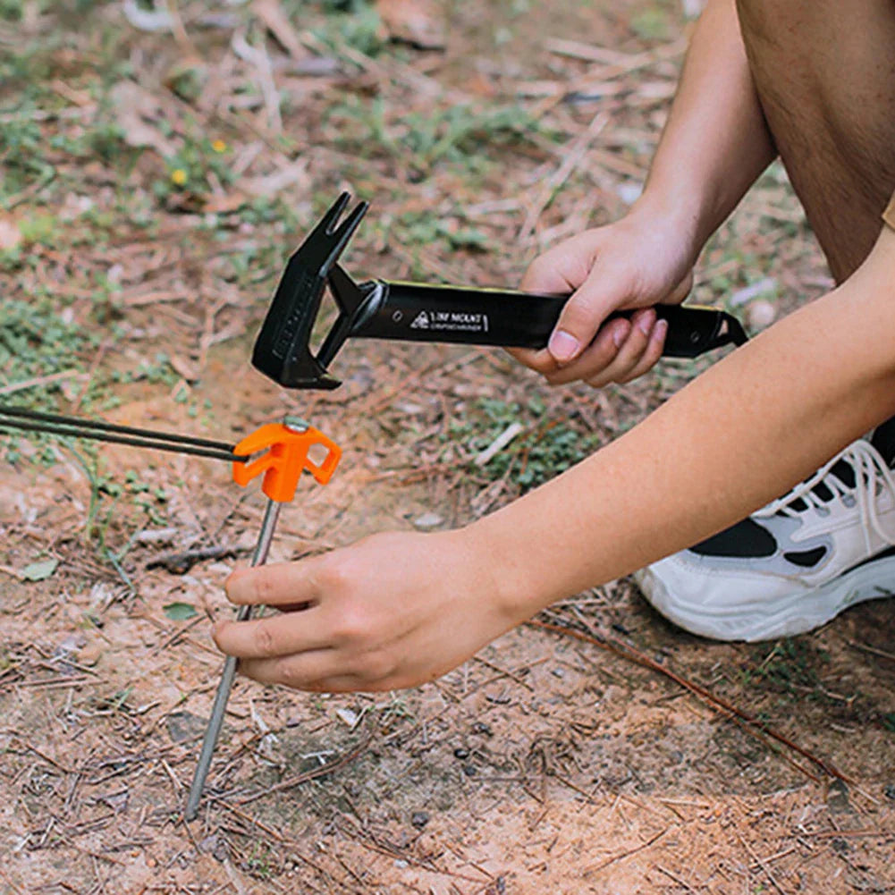 Camping Hammer Stainless Steel Ground Pegs Hammer Outdoor