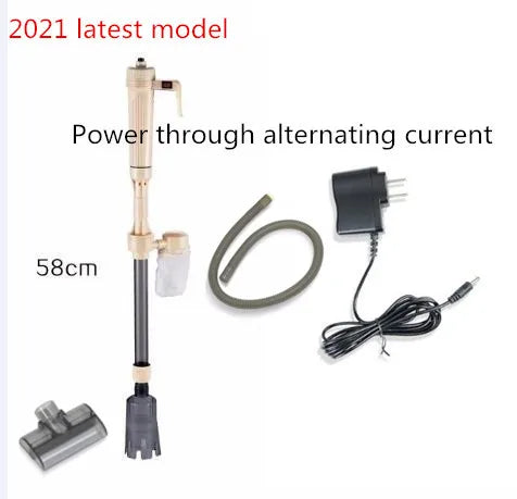 Electric Aquarium Automatic Siphon Fish Tank Gravel Cleaner