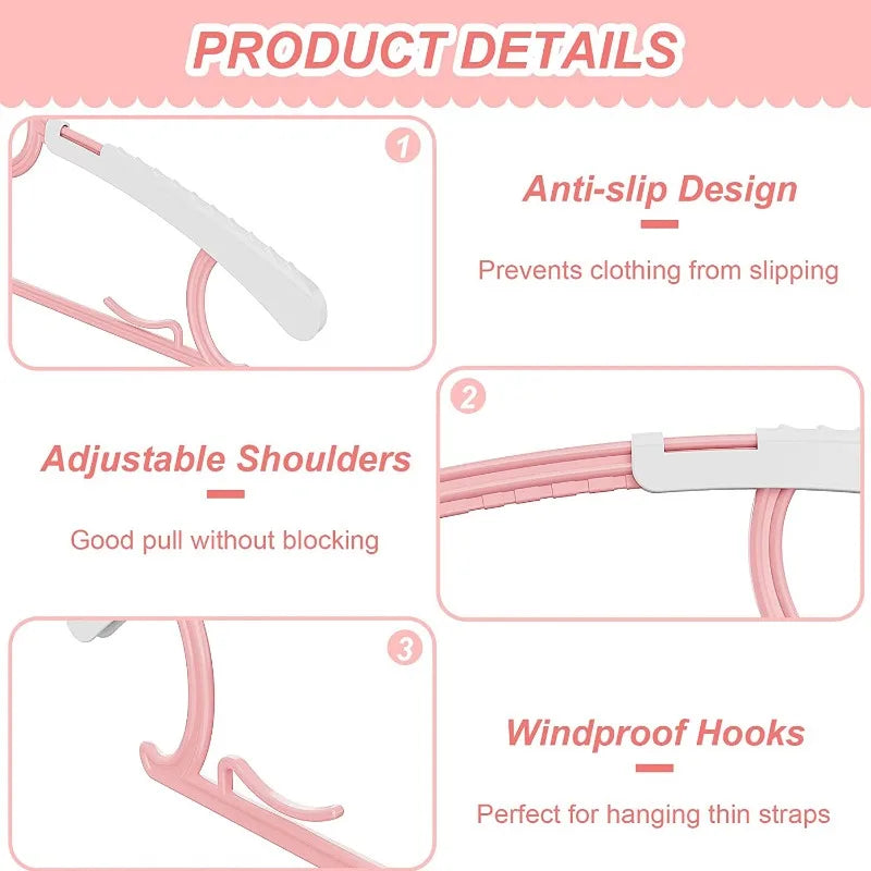 UNTIOR Non-slip Baby Clothes Hanger Adjustable Storage Hangers