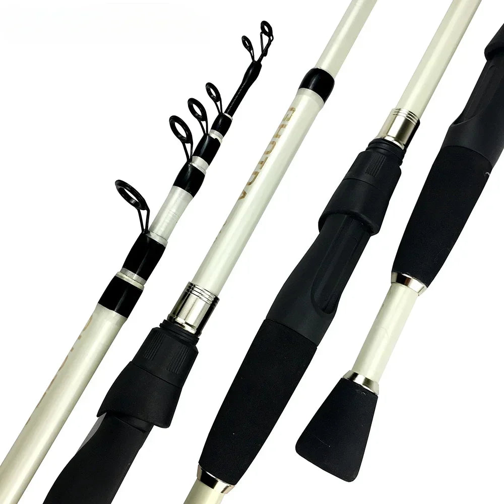 1.6m-2.4m Telescopic Fishing Rods Proable Short Travel Spinning