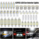 42Pcs T10 LED Interior Lights, 6000K White Bulbs